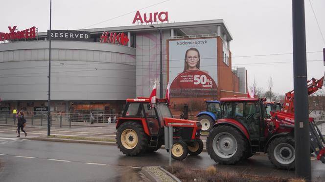 Protest rolników w Olsztynie 21 lutego. Co dzieje się w centrum?