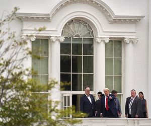 Trump wszedł na dach Białego Domu! Mówił o broni nuklearnej