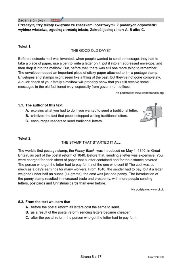 Matura 2025: angielski 7.05.2025. Arkusze CKE, poziom podstawowy [Formuła 2015]