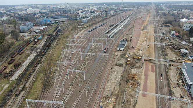 Modernizacja Rail Baltica: Stacja Białystok, widok na tory