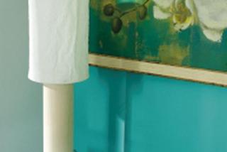 Aranżacja salonu: salon w kolorze niebieskim i turkusowym