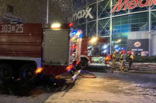 Pożar dachu galerii handlowej Molo