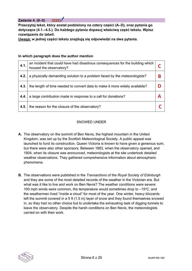 Matura 2025 angielski rozszerzony: ODPOWIEDZI do wszystkich zadań, gotowe rozwiązania matury z angielskiego - Formuła 2023 [8.05.2025]