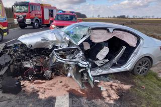 Wypadek na drodze Kąkolewo-Garzyn. Wezwano śmigłowiec