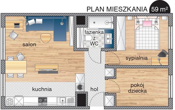 Nowoczesne mieszkanie w bloku