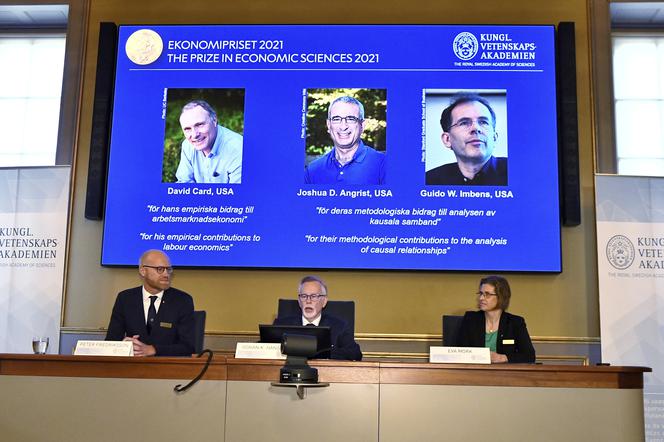 David Card, Joshua Angrist i Guido Imbens - laureaci nagrody nobla z ekonomii