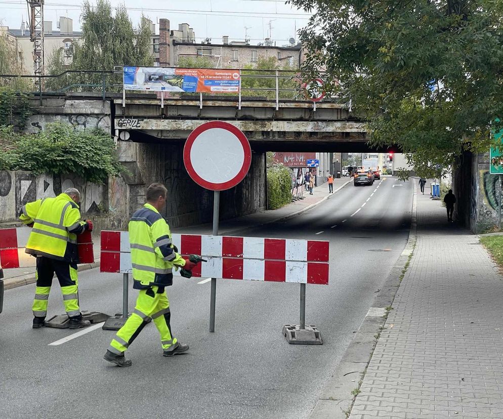 Remont wiaduktu w Katowicach nad ul. Graniczną. Droga jest zamknięta do odwołania