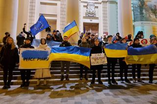 Lublin: protest wobec rosyjskiej agresji na Ukrainę