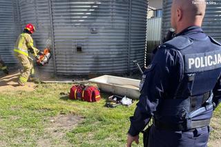 Tragiczny wypadek w Kopienicy. 60-latek wpadł do zbiornika na zboże