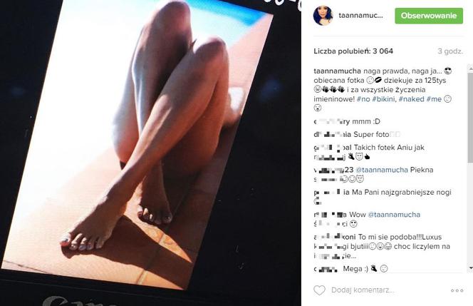 Anna Mucha nago na Instagramie