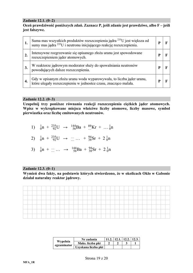 ARKUSZE CKE - Matura fizyka - poziom podstawowy i rozszerzony 2019