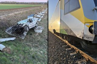 Zignorował znak stop i zginął. Szynobus roztrzaskał pędzącego seata