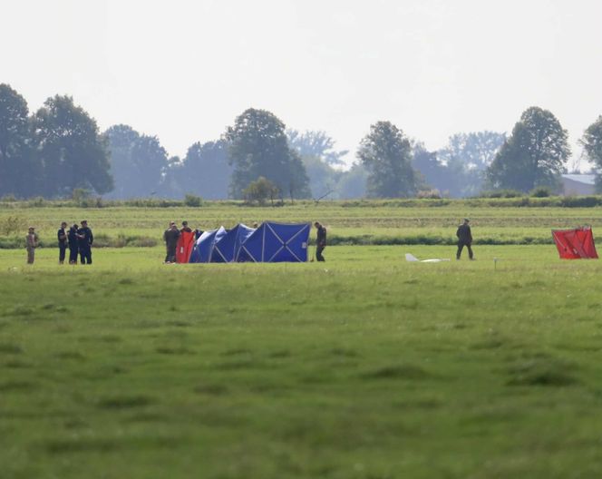 Dron runął na pole rolnika pod Elblągiem