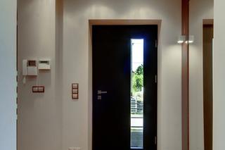 Drzwi zewnętrzne z pionowym świetlikiem