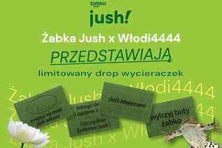 Żabka Jush łączy siły z wlodim4444. Wyjątkowy drop wycieraczek z hasłami w stylu artysty