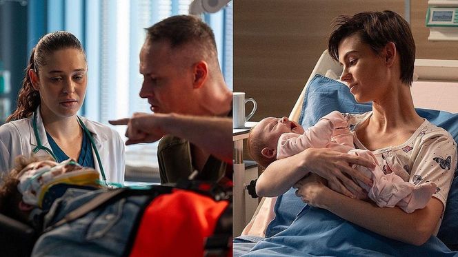 Na dobre i na złe odc. 959 finał sezonu. Iga (Anna Szymańczyk), Aleks /Aleś Zagajewski (Paweł Małaszyński), Blanka (Pola Gonciarz), Nina (Michalina Grot)