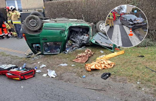 Babcia nie żyje, a wnuczek walczy o życie! Tragiczny wypadek pod Wieluniem [ZDJĘCIA]