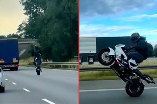 Motocyklem na jednym kole po A4. Burza w sieci po publikacji nagrania 