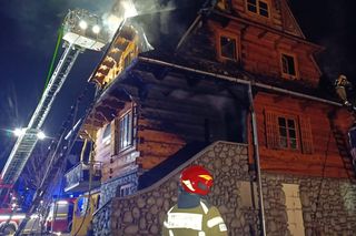 Pożar domu na Krzeptówkach w Zakopanem
