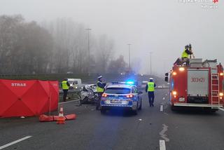 Śmiertelny wypadek na autostradzie A4 w Katowicach na wysokości AWF-u