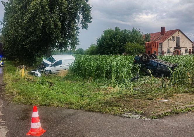 Wypadek w Wólce Ciechomskiej spowodował spore utrudnienia w ruchu