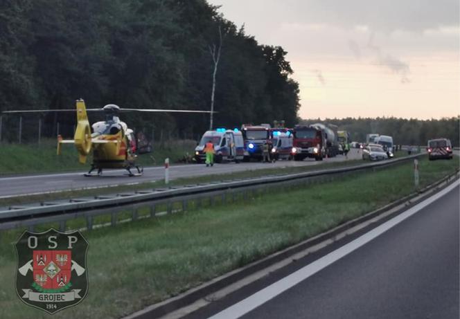 Chrzanów: Wypadek na A4! W akcji LPR, cztery osoby ranne