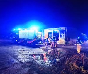 Kalej. Pożar hali produkcyjnej choinek sztucznych