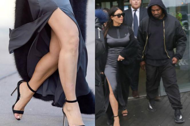 Kim Kardashian w sandałach