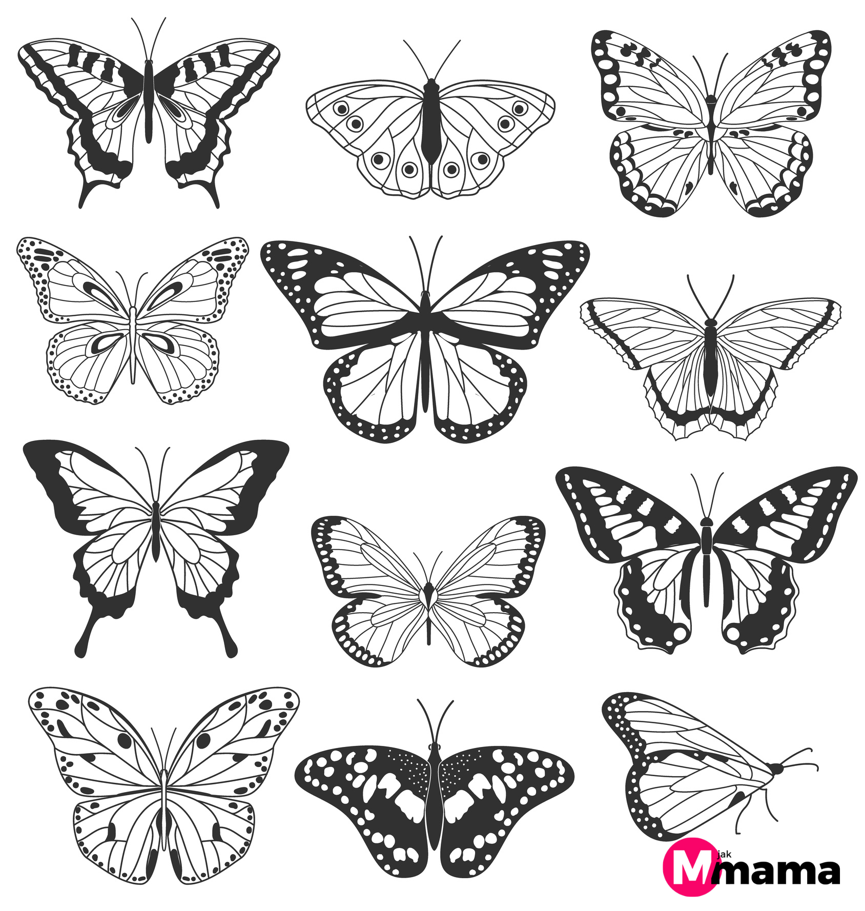 Motyle Kolorowanka Do Wydrukowania | Images and Photos finder