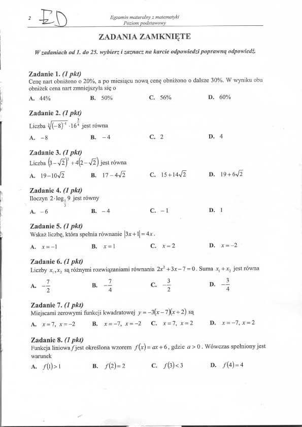 Matura 2012 matematyka normalny - Obłędne Express