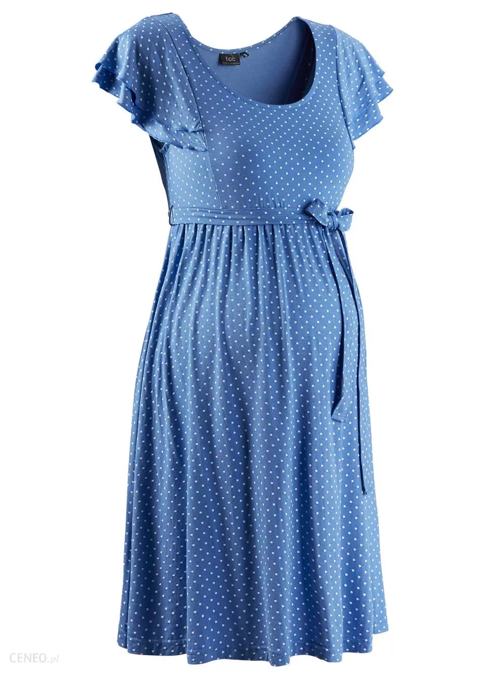 Sukienka shirtowa ciążowa błękitna, Bonprix 