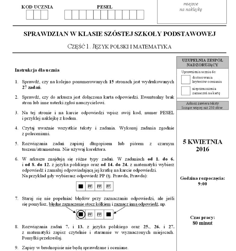 Sprawdzian Z Polskiego Klasa 6 Dział 2 Arkusze sprawdzian 6 klasa - Super Express