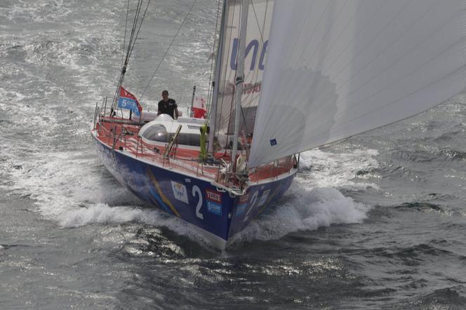 Zbigniew Gutkowski na starcie ostatniego etapu regat VELUX 5 OCEANS w Charleston USA