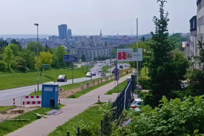 Mur między osiedlami w Szczecinie