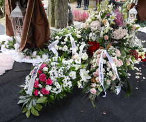 Barbara Wrzesińska na pogrzebie Agnieszki Maciąg