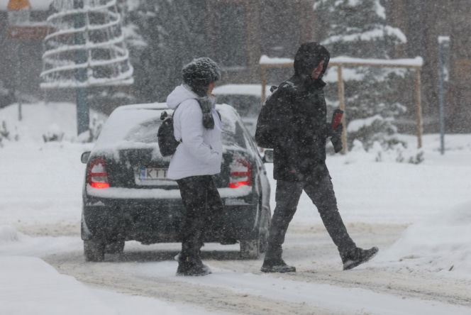 Intensywne opady śniegu w Zakopanem