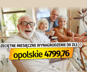 Przeciętne miesięczne wynagrodzenie (w zł)