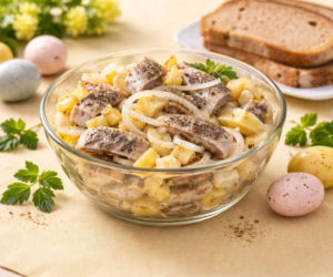 Zapomniany wielkanocny klasyk wraca do łask. Śledź z jabłkiem i cebulą to prawdziwy hit