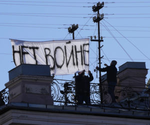Antywojenne protesty w Rosji