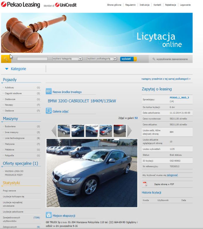 BMW SERII 3 CABRIO - DARIUSZ K., LICYTACJA