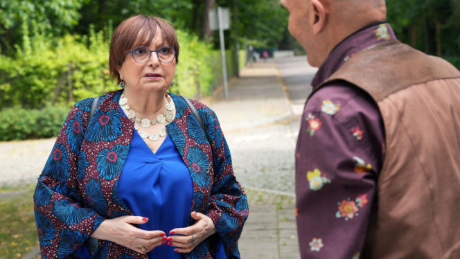 Barwy szczęścia odc. 3288. Irenka (Krystyna Tkacz), Tolek Koszyk (Marek Siudym)