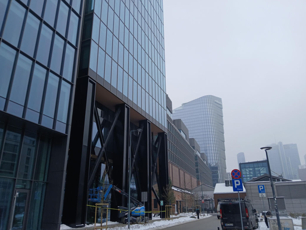 Studio A w Warszawie pod koniec budowy
