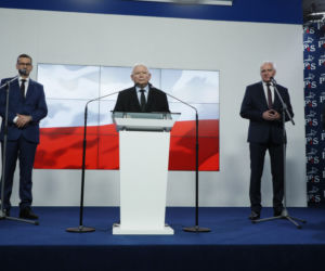 Premier Mateusz Morawiecki, Jarosław Kaczyński, Jarosław Gowin, Zbigniew Ziobro