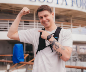 BiegPrzemek przebiegł półmaraton na statku Costa Fortuna