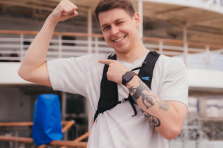 BiegPrzemek przebiegł półmaraton na statku Costa Fortuna