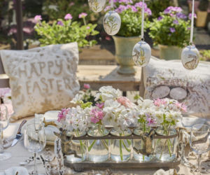 Pelargonie w wielkanocnych dekoracjach