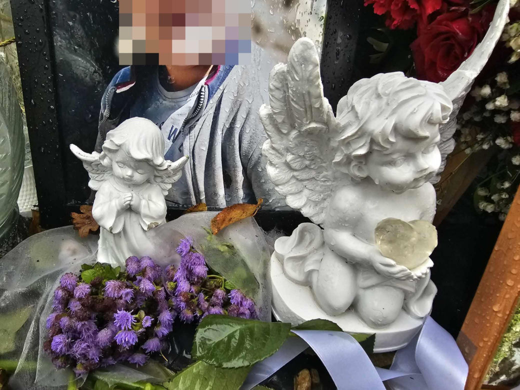 Grób Pawełka, który zginął w wypadku 