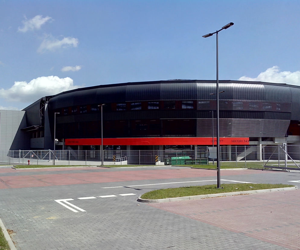 Bowy Stadion Miejski w Tychach. Generalny wykonawca - Mostostal Warszawa S.A. 