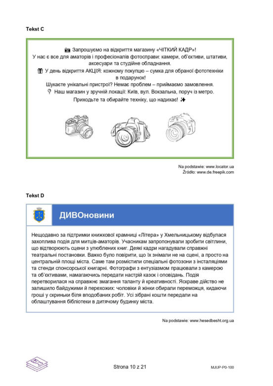 Matura 2026: język ukraiński - arkusz CKE
