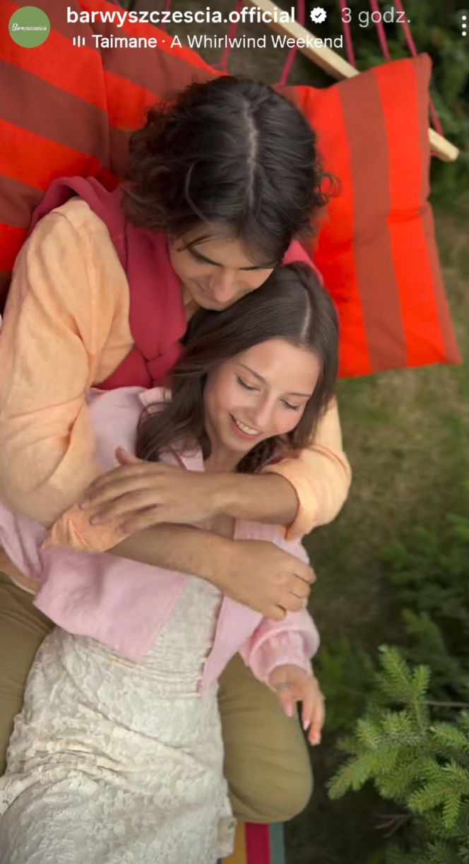 Barwy szczęścia nowy sezon. Ewa (Gabriela Ziembicka), Romeo (Jacek Tyszkiewicz)